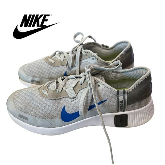 Nike Reposto Boys DA3260-005 Grey Fog/Game Royal-Iron Grey-Volt Sneakers 7 7Y - Picture 1 of 6